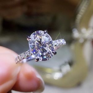 Sterling silver engagement ring